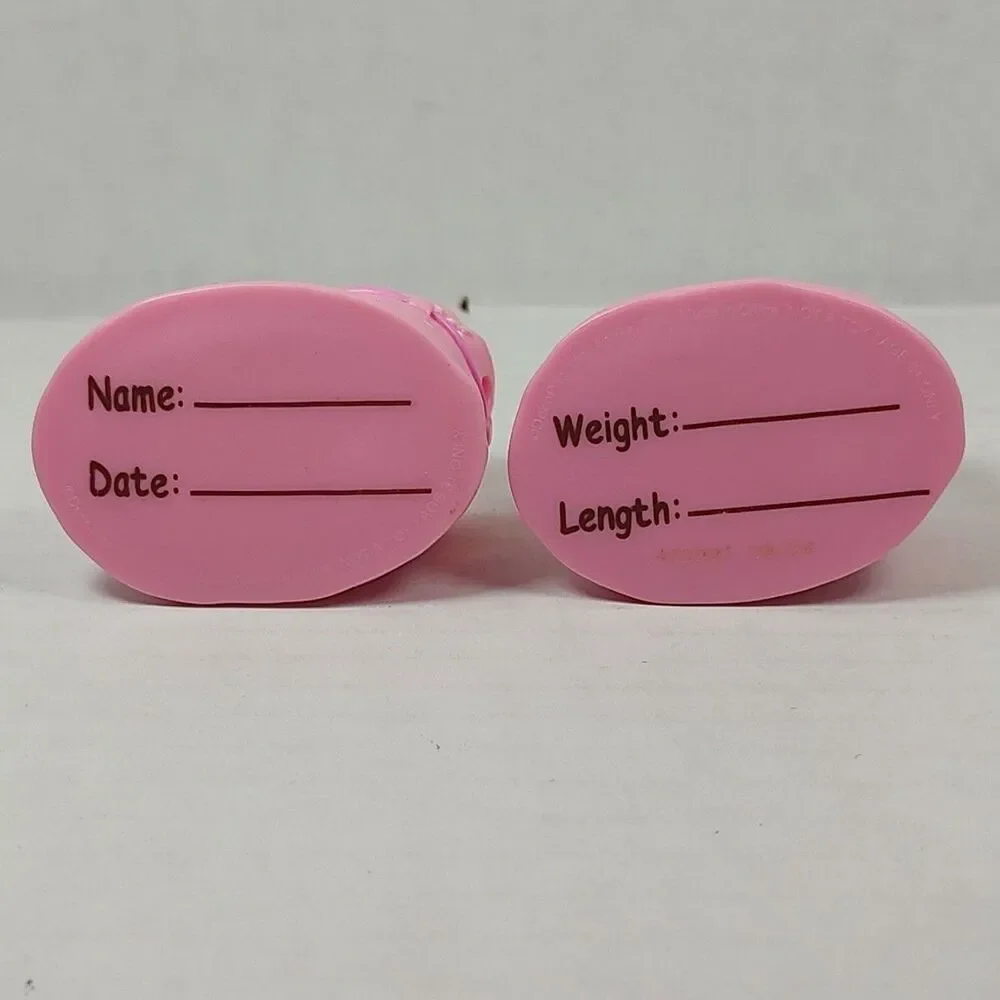 2 Pink Polka Dot Bow Baby Keepsake Shoes Cake Topper Gift Tag 2.75